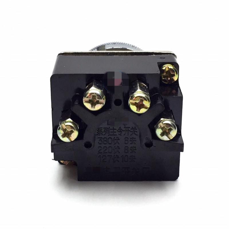 Comutator selector de 30 mm HKA2-3 DPST 1NO+1NC Comutator rotativ cu blocare 3P 380V 6A 220V 8A 127V 10A