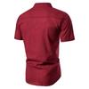 Baumwolle Leinen Herren Kragen Knopf Langarm Tops Sommer Grandad Shirt Bluse T-Shirt