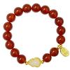 Natural Stone Beaded Bracelets for Women 10mm Round Beads Agate Bangle Semi-Precious Gemstones Bracelet DIY Valentines Day Gifts