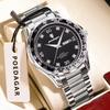 POEDAGAR Fashion Luxury Man Clock Waterproof Luminous Date Week Wristwatch Stainless Steel Quartz Business Watches for Men