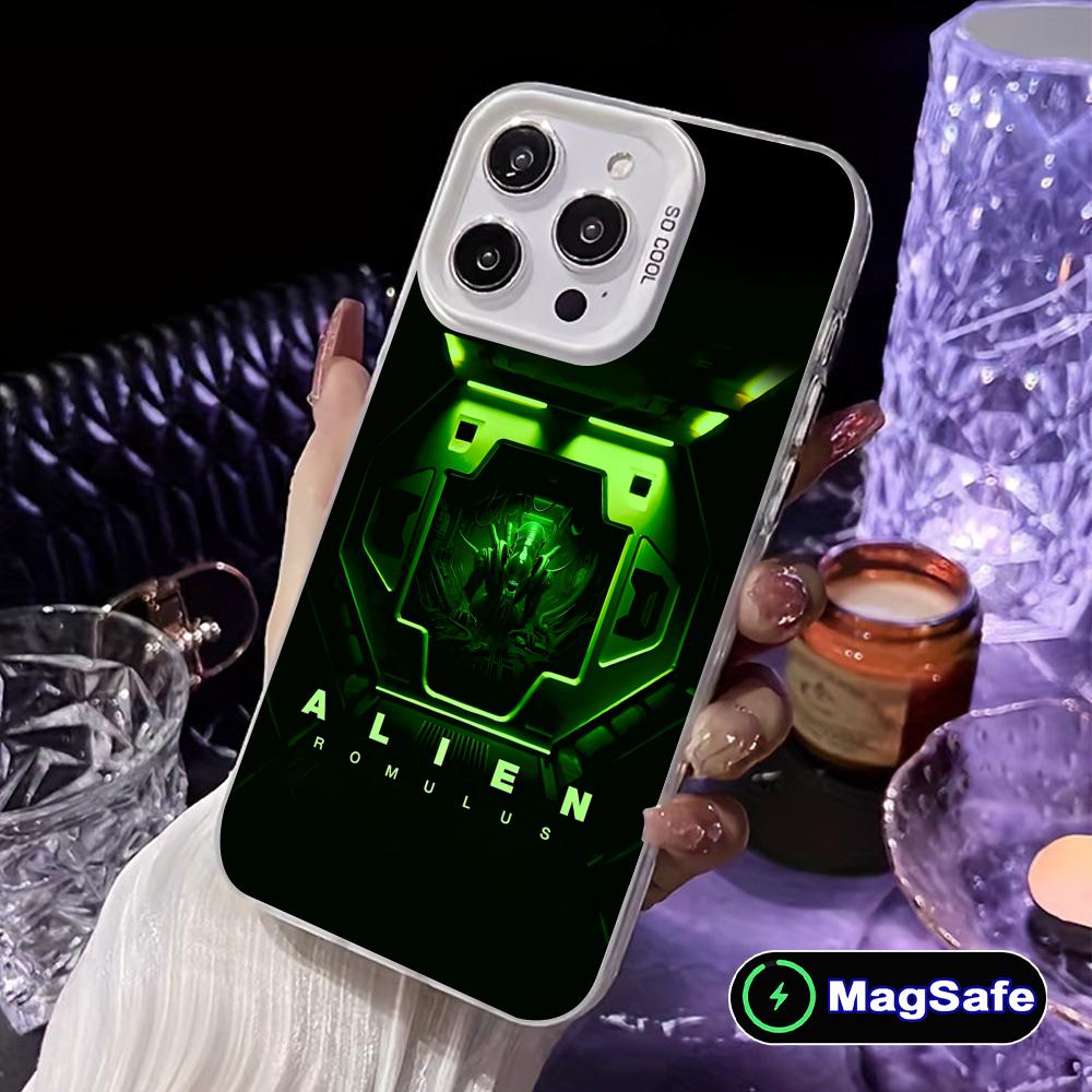 Alien Romulus Mobile Cell Phone Case for iPhone 17 16 15 14 13 12 11 X XR XS 8 7 Air Pro Max Plus White Translucent Cover