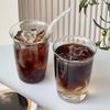 American Latte Coffee Cup Glass Transparent Juice Milk Cup Drinkware Cold Coffee Cup Cocktail Cup