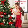 30 STÜCKE 2,5 cm Samtschleifenanhänger Weihnachtsatmosphäre Festival Kranzdekoration Weihnachtsbaumschmuck Anhänger