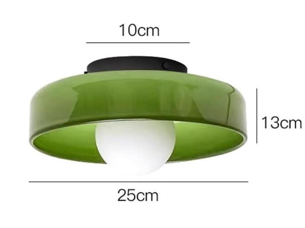 Nordic Minimalist Memphis Ceiling Lamp - French Retro Glass for Entrance, Hallway, or Balcony