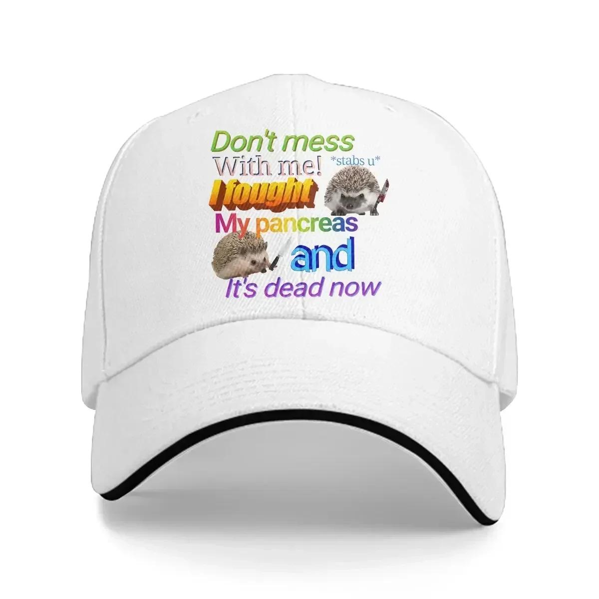 Fought My Pancreas Classic Baseball Caps Peaked Cap Meme Sun Shade Hats for Unisex Women Adjustable