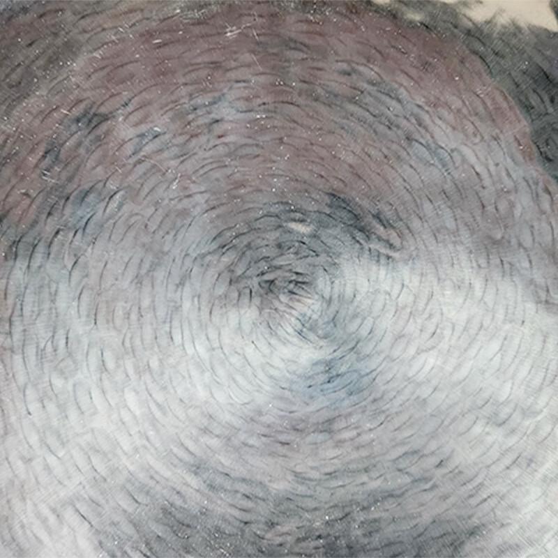 Sanjiaolong 36cm Hand-Forged Wrought Iron Wok