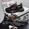 Autumn men's shoes new 2025 breathable youth sports shoes trendy versatile platform casual running dad shoes men
