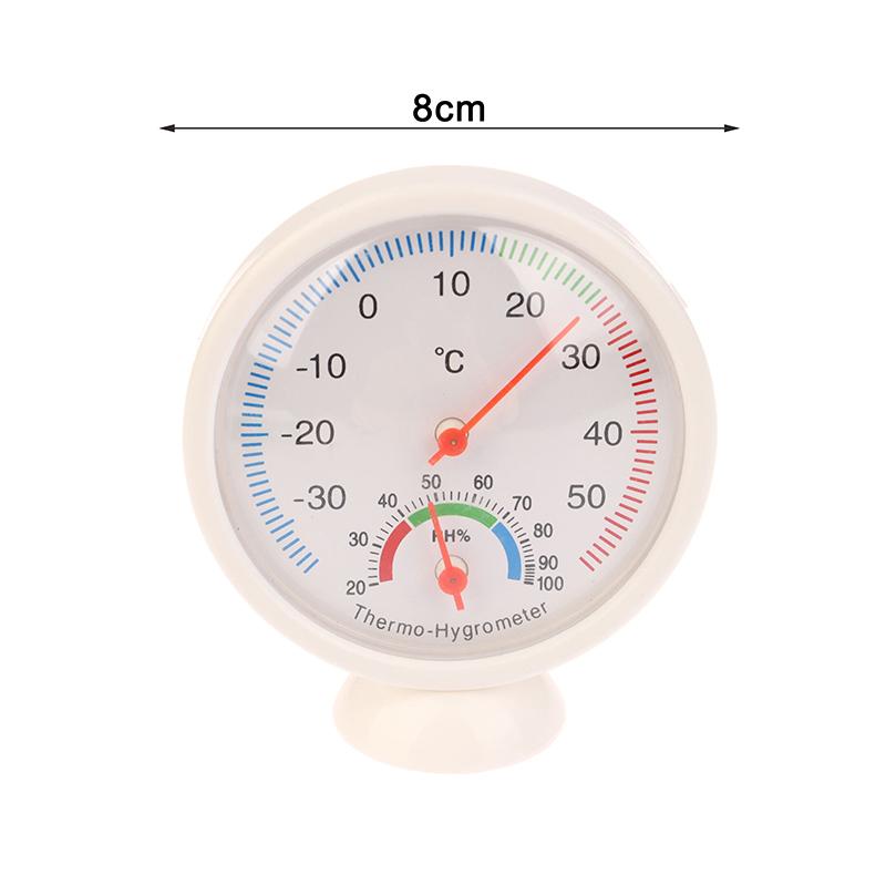 Mini Round Pointer Thermometer Hygrometer Bell Shaped Analog Hygrometer Humidity Watch -30-50 Celsius Degree For Garden