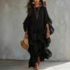 Women's Ruffle Hem Long Maxi Dress for Casual Summer Beach Vacation Wear