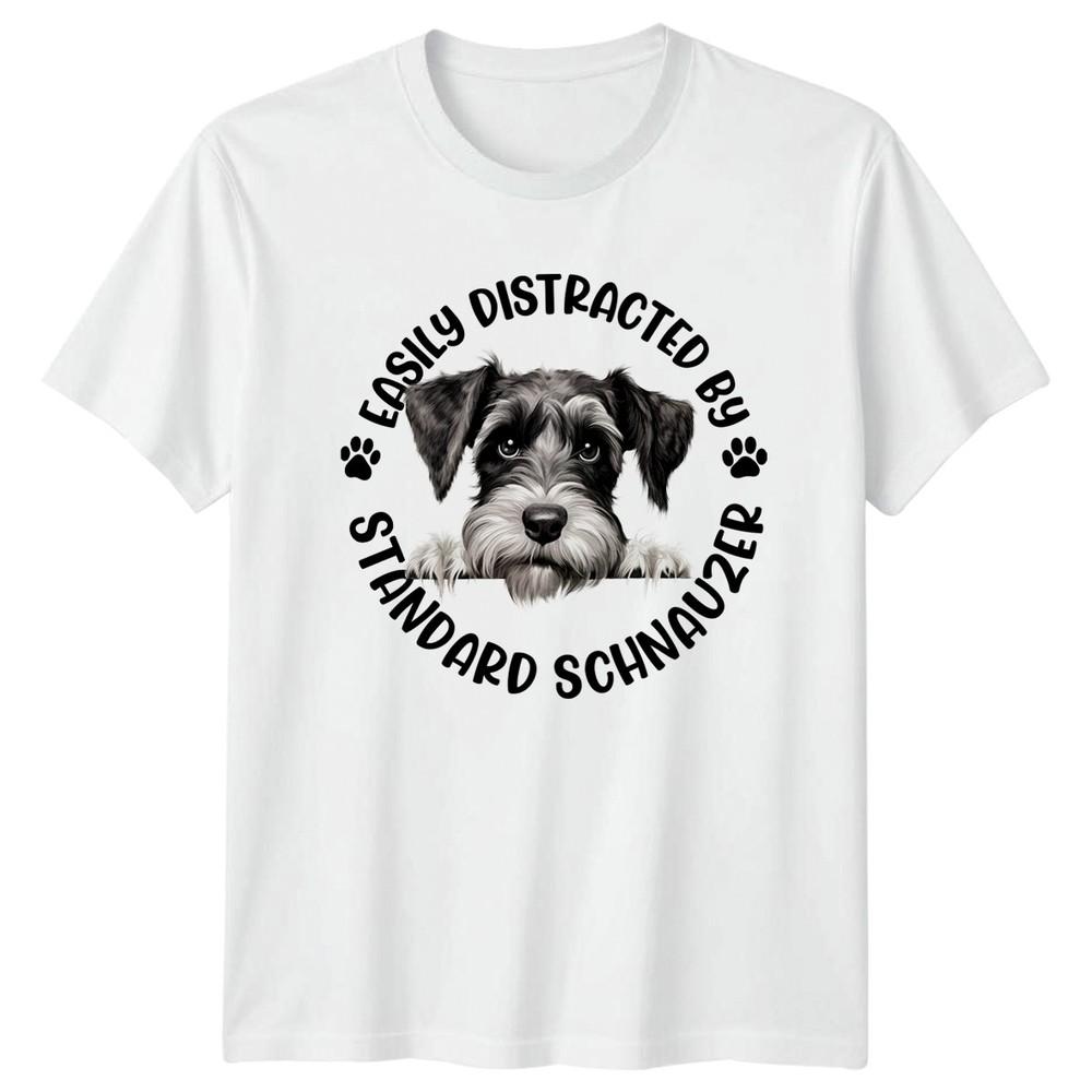 Easily Distracted By Standard Schnauzer Unisexs TShirt Unisexs Tee Graphic Top S