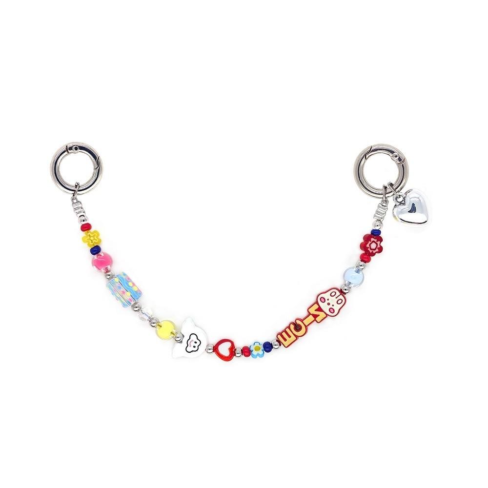 Y2K Beaded Phone Chain Zinc Zinc Alloy Versatile Bag Pendants Creative Colorful Bag Charm Women