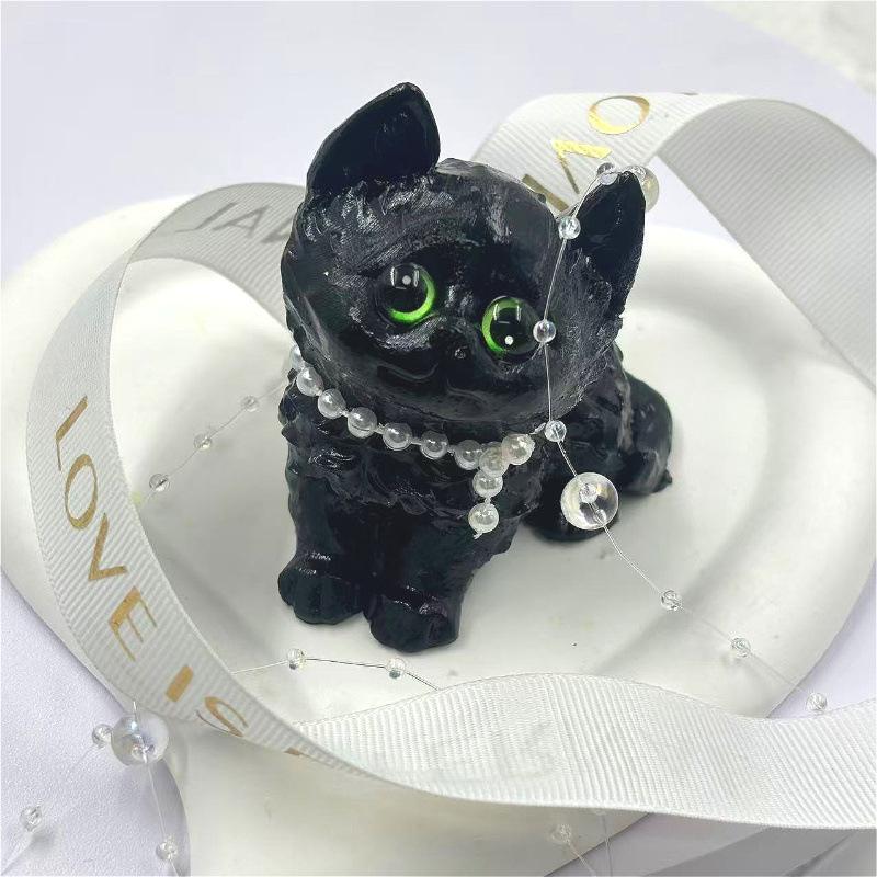 Schattige Squishy Zwarte Kat Knijpspeeltje Cartoon Decompressie Kat Speelgoed Zacht Gelei Gevoel Knijpspeeltje Kerst Anti-Angst Cadeaus Knijpspeeltjes