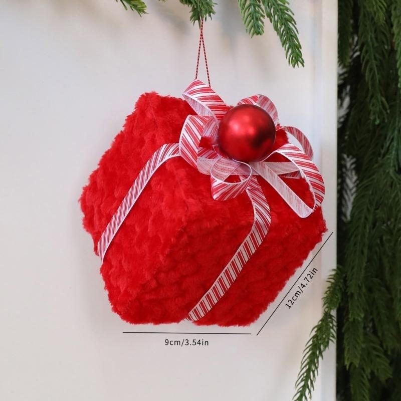 Decoraciones de Árbol de Navidad Terciopeladas Variadas Adornos Festivos Seguros Para Niños Mascotas Suministros de Manualidades Duraderos