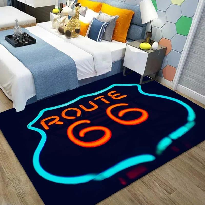66 Mutter-Straßenzeichen-Muster Teppich für Zuhause Wohnzimmer Schlafzimmer Sofa Fußmatte Dekor Wohnzimmerdekoration Schlafzimmerdekoration