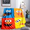 Colorful Sesame Muppets Together Throws Blanket Flannel Blankets Plush for Couch Bed Gifts for Men Women Travel picnic blanket Christmas fan gifts