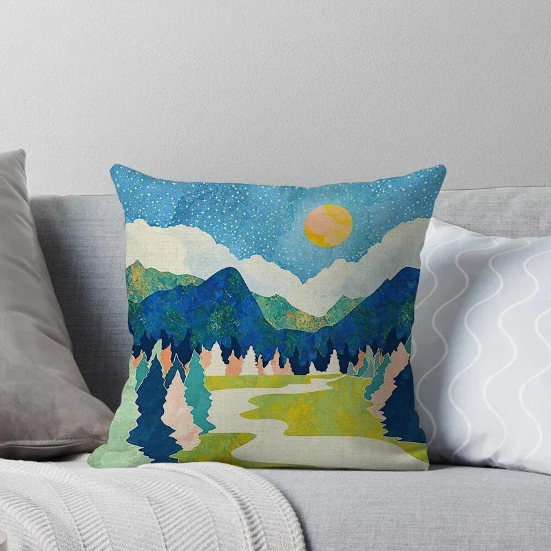 

Декоративная наволочка для диванной подушки для поясничной подушки в скандинавском стиле, автомобильная, бохо, с марокканским принтом, лошадь 66x66cm