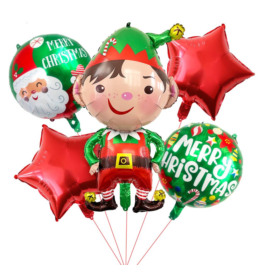 Christmas Balloon Set Christmas Tree Old Man Gingerbread Man Snowman Aluminum Film Balloon Cloth Venue Decoration