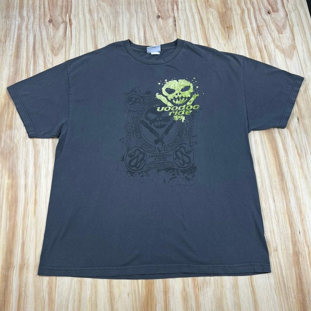 Vintage Y2K Voodoo Ride NASCAR Graphic T-Shirt Size 2XL Gray 2005 Unisex T-Shirt
