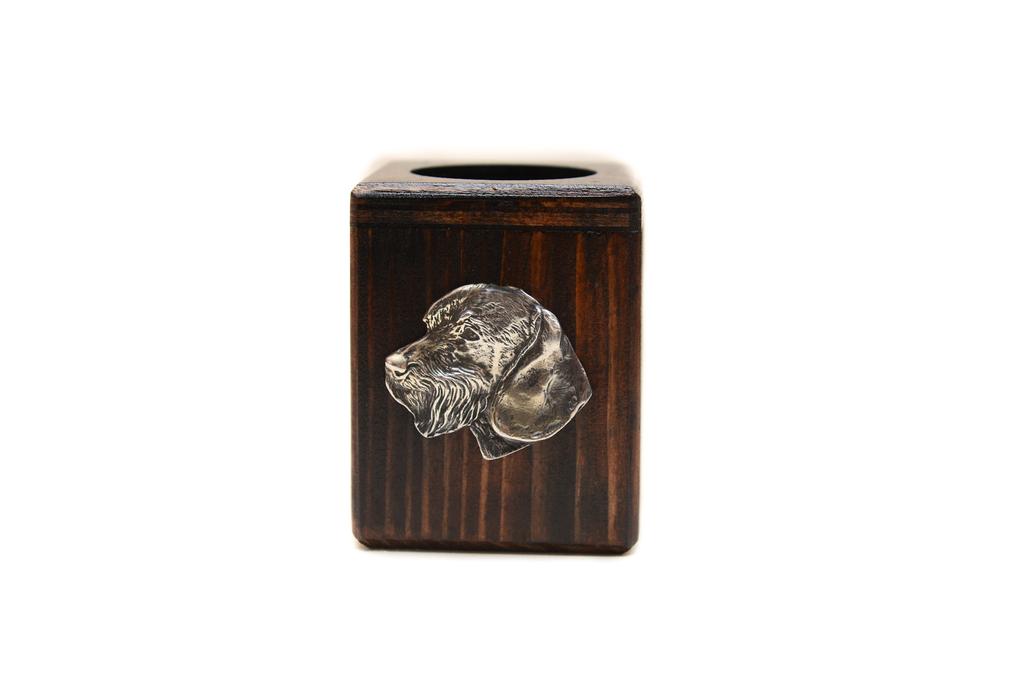 Dachshund III – Wooden candle holder with a dog, a unique souvenir after losing a dog | Art-Dog