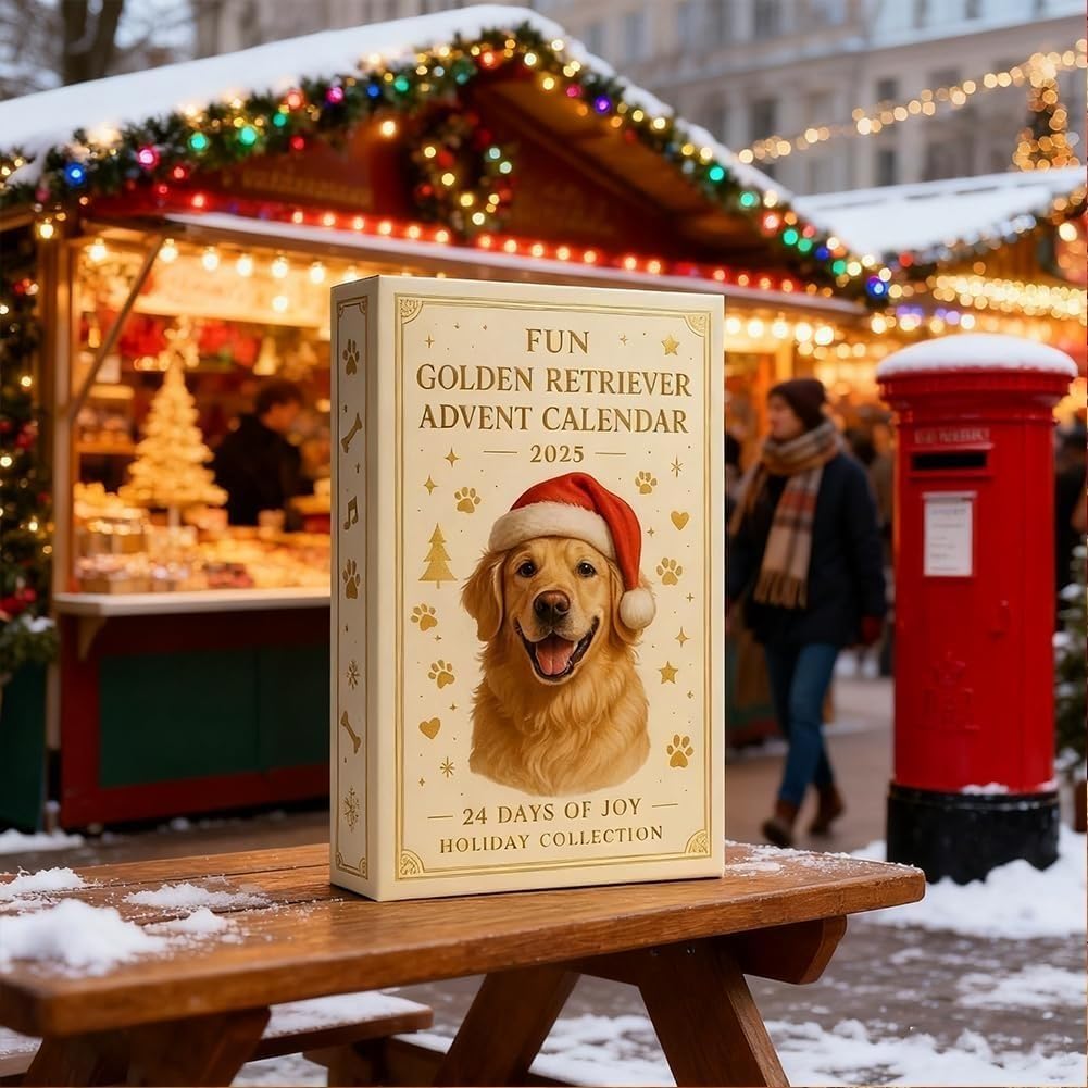 Christmas Dog Advent Calendar Acrylic Christmas Advent Calendar 2025 Retriever Dog Advent Calendar Ornaments Festive for 24-day