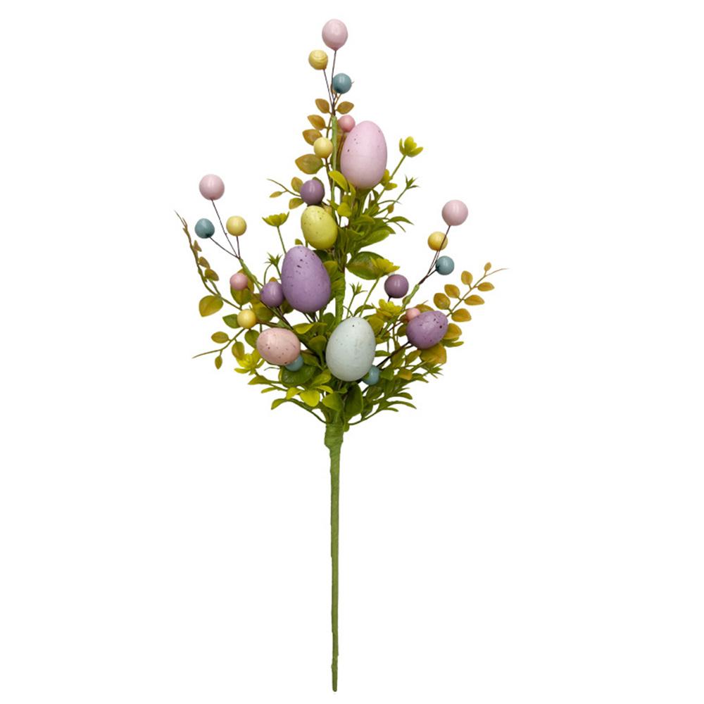 Ostereier Baumast Osterdeko Künstliche Pflanze DIY Bunte Schaumstoffeier Sträuße Blume Ostergestecke Astdekorationen