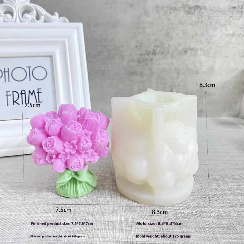 

Силиконовая форма «Букет тюльпанов» Сделай сам цветы Ароматические формы для свечей Принадлежности для изготовления свечей Подарок на День святого Валентина A2