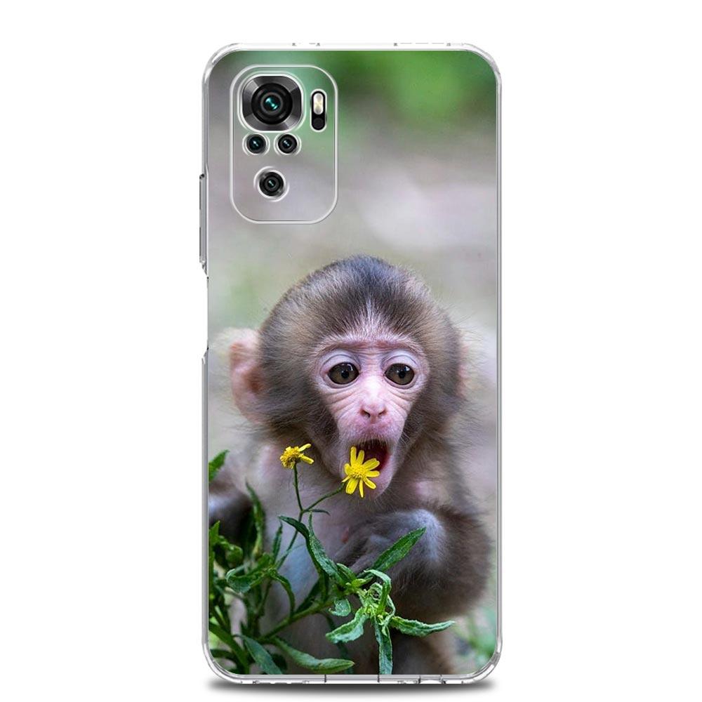 Handyhülle für Xiaomi Redmi Note 15 14 13 12 4G 10 11 Pro Plus 5G 14C 13C 12C 10C Klare Weiche TPU Hülle Niedlicher Lustiger Affe