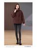Women's Plus Size Pure Cotton Fleece-Lined Parka Jacket - Short, Thickened, Casual Style for Autumn/Winter 2024
