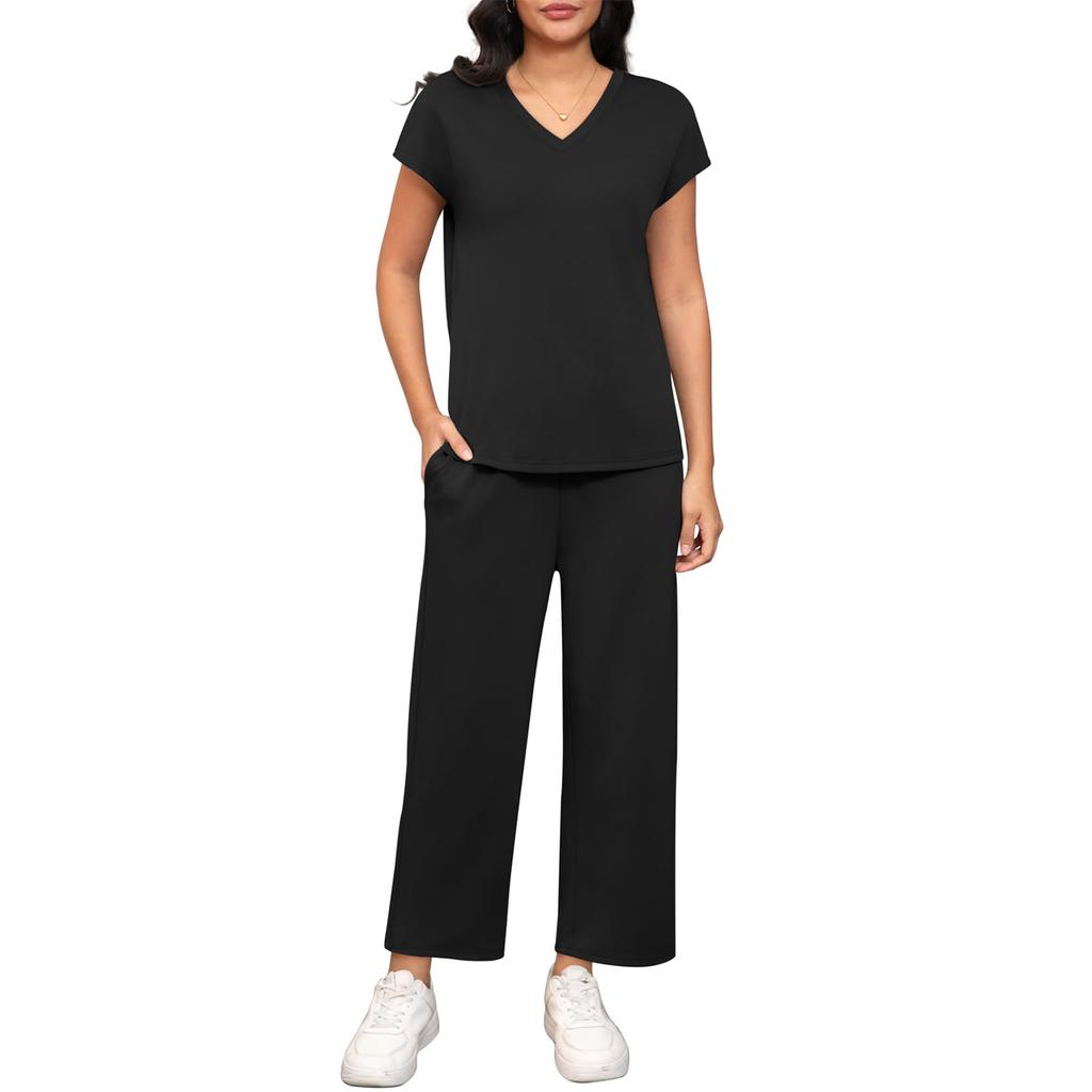 Women's Loose-Fit -Color Casual Set
