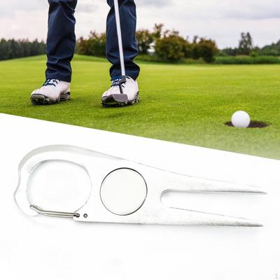 Golf Divot Repair Tool Green Fork Groove Cleaner Lightweight Replacement Accessories Stainless Steel