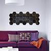 DIY Wall Art Hexagonal Mirror Self-adhesive Peel-and-stick Lightweight Acrylic Reflective Finish Shatterproof Acrylic
