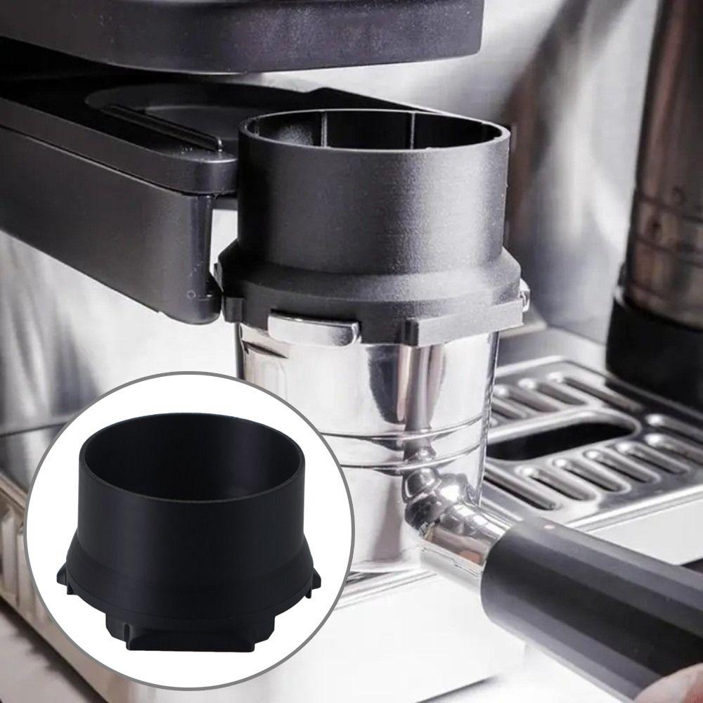 Black Coffee Handle Powder Ring Anti Flying Powder Portafilter Ring Coffee Dosing Funnel Barista