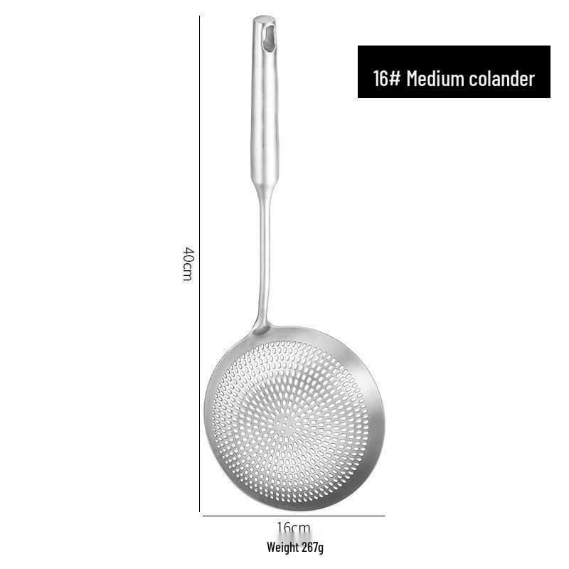 Large 304 Stainless Steel Food-Grade Skimmer: Hot Pot, Frying, Dumpling & Noodle Strainer Spoon