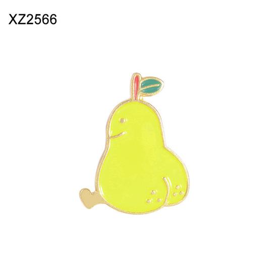 Unisex Walking Peach Hruška Ovoce Smalt Brož Odznak Šátek Taška Oblečení Dekor