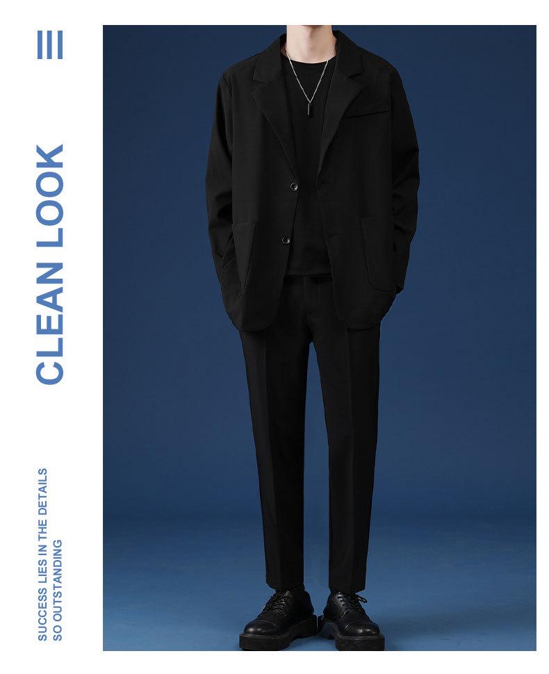 Men's DK Korean Style Casual Suit Jacket - Trendy, All-Match, Handsome Design for Spring and Autumn