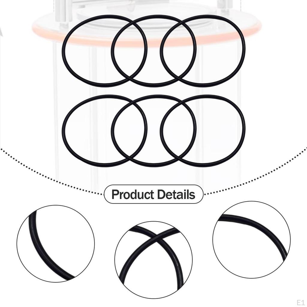 6 Pieces KT6808 Sealing Rings Accessories Practical Professional Convenient Wear Resistant