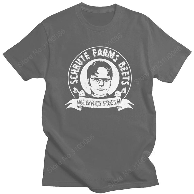 Trendy Unisexs Dwight Schrute Farms Tshirt Short Sleeves Soft Cotton Tee Oneck Summer USA TV Show The Office Tshirt Clothing S