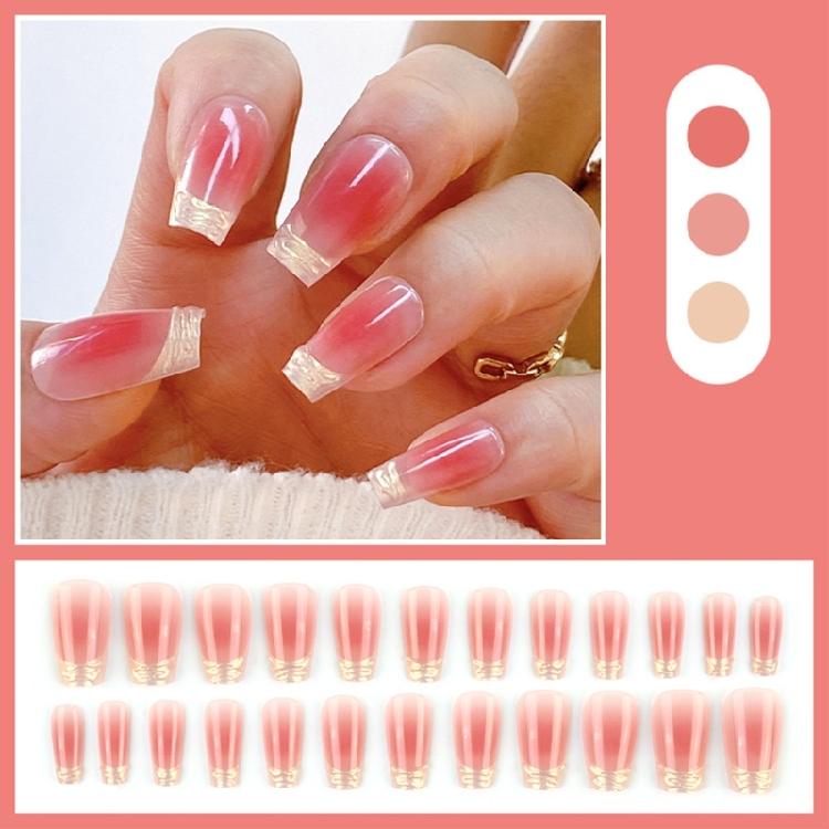 Medium Square False Nails Heart False Nails Full Cover False Nails Nails Decor