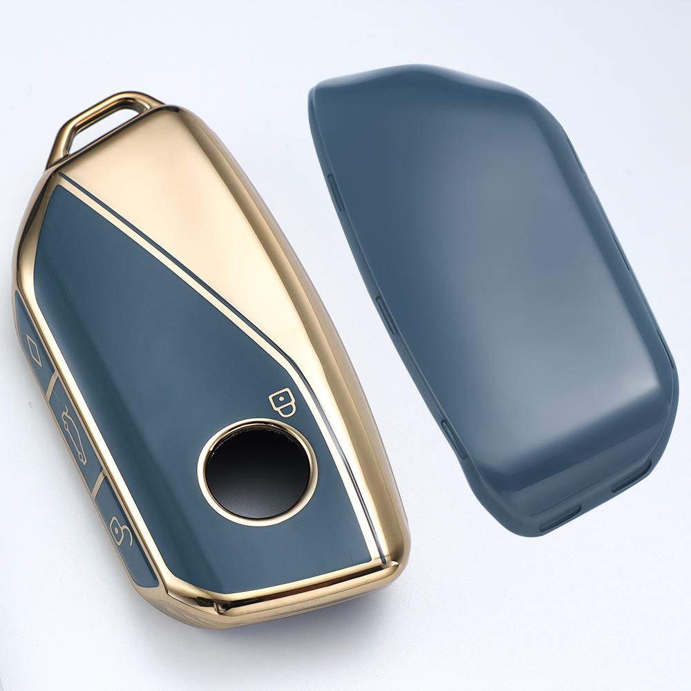 

Fits for 2025 2026 BMW IX IM I5 M60 X5 X7 X6 IX I7 Key Fob Cover Shell Case, Soft Tpu Key Cover Compatible with BMW Smart Key
