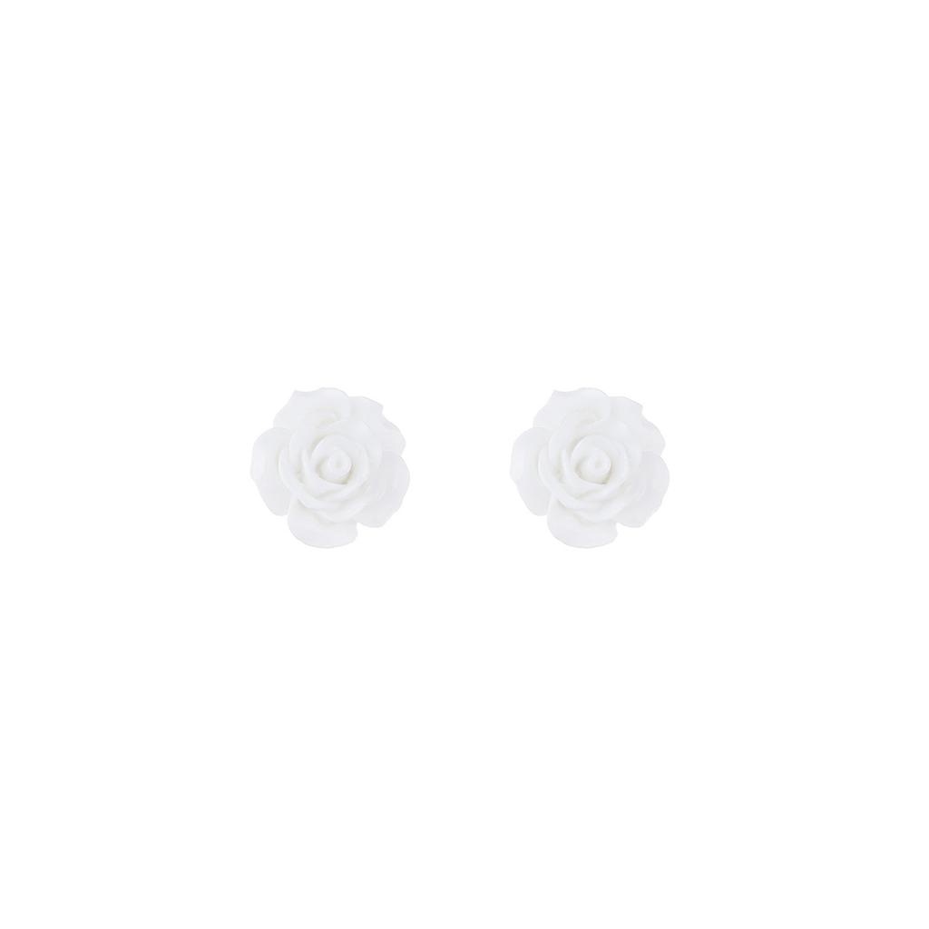 European and American new rose ring stud earrings combination ins cold wind design acrylic jewelry