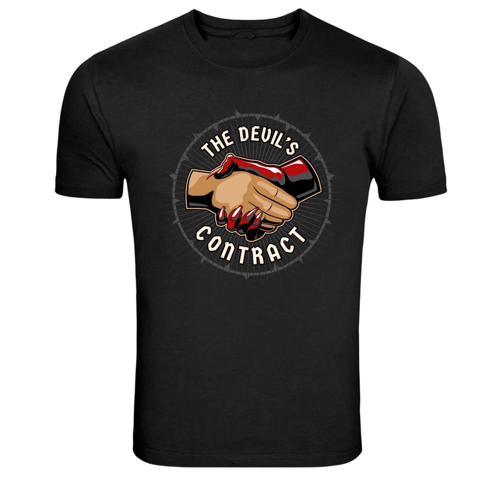 

Devils Contract Handshake Dark Deal Graphic T-Shirt 4XL