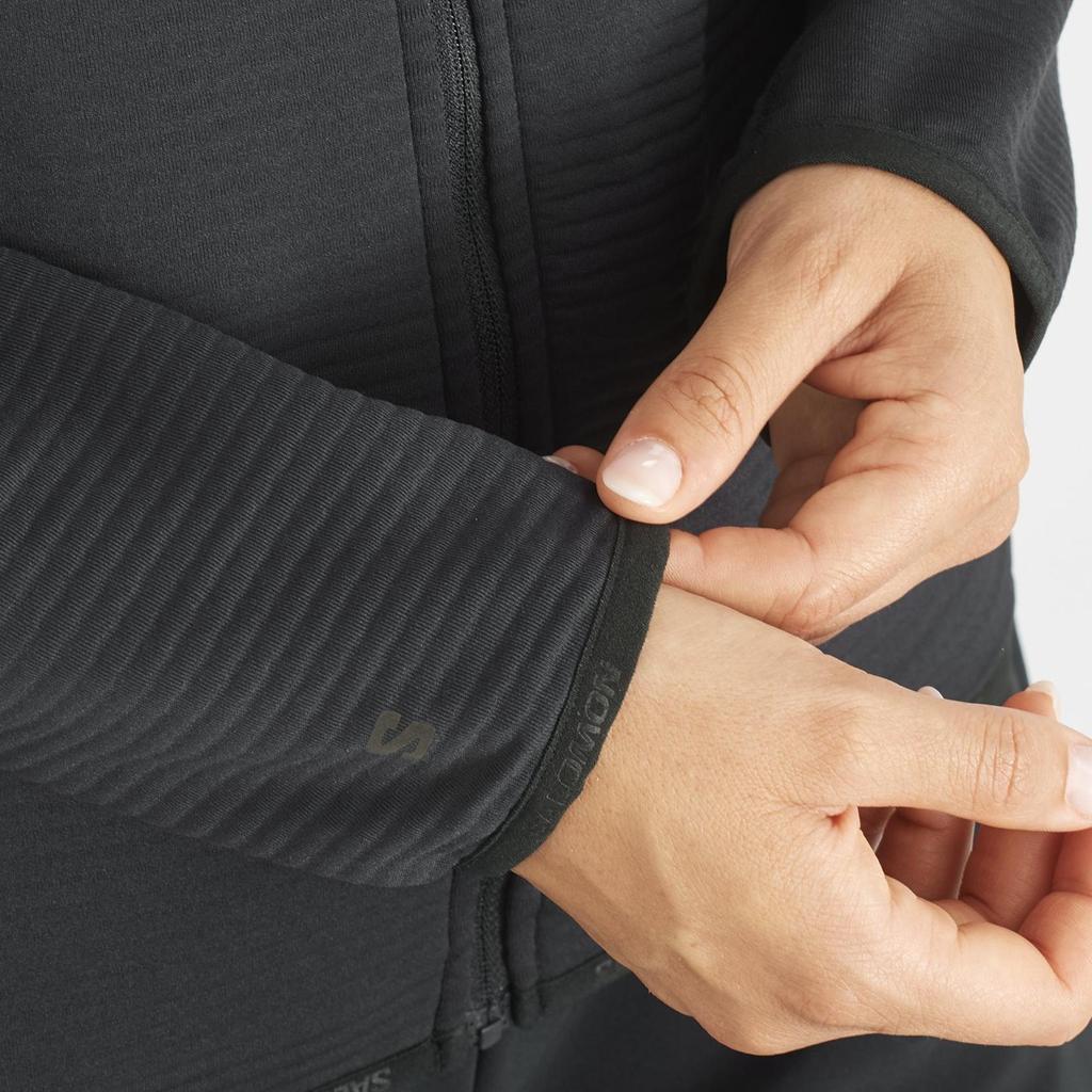 SALOMON Essential Lightwarm Comfortable Fashionable Minimalist Climbing Jacket Women Jacket Black C24458