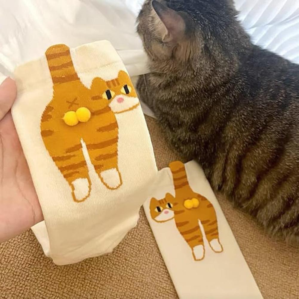 Woman Socks Kawaii Cartoon Cute 3D Dog Cat Paw Pattern Female Home Floor Sleeping Animal Crew Cotton Sock For Cats Lovers