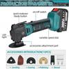 388VF Cordless Oscillating Multi Tools Electric Trimmer Saws Home DIY Rechargeable Woodworking for Makita 18V Battery