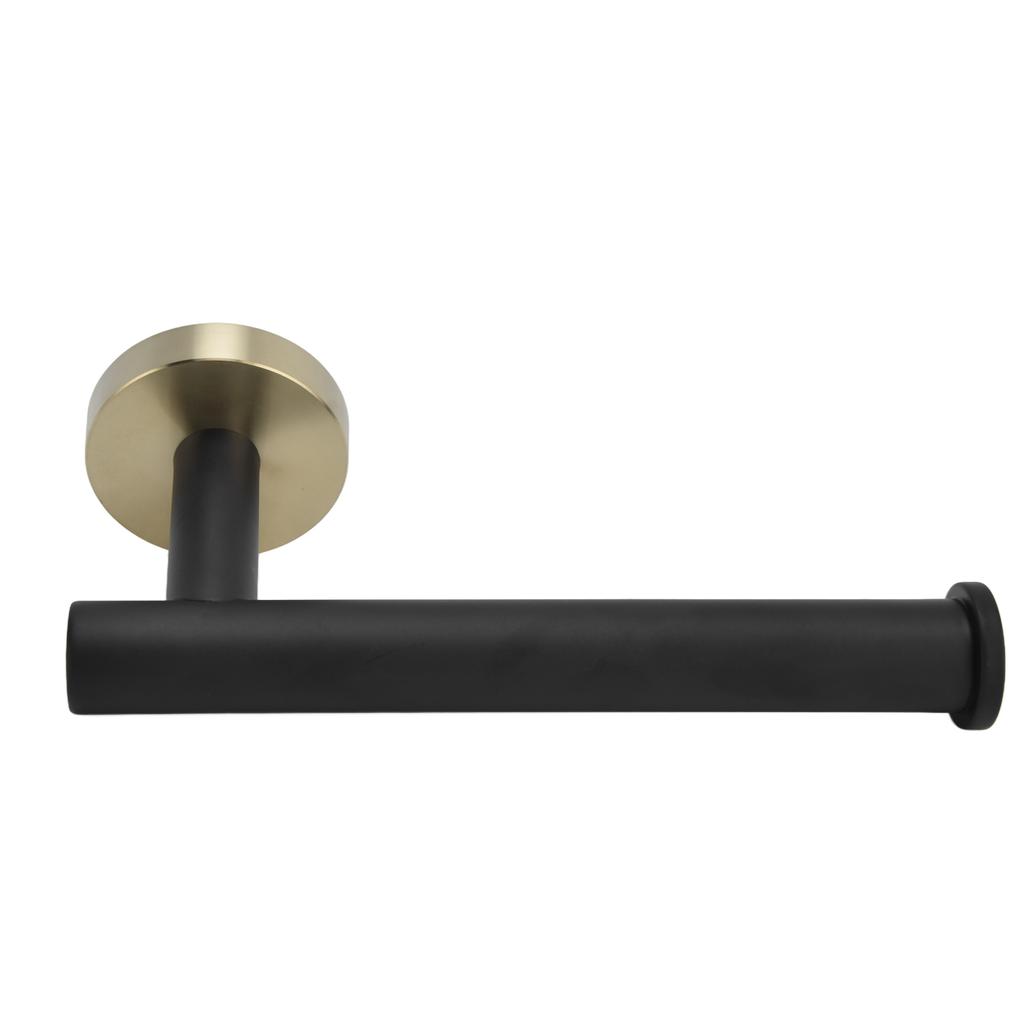 Wall Mounted Toilet Paper Holder 304 Stainless Steel Tissue Roll Holder for Bathroom Toilet Black