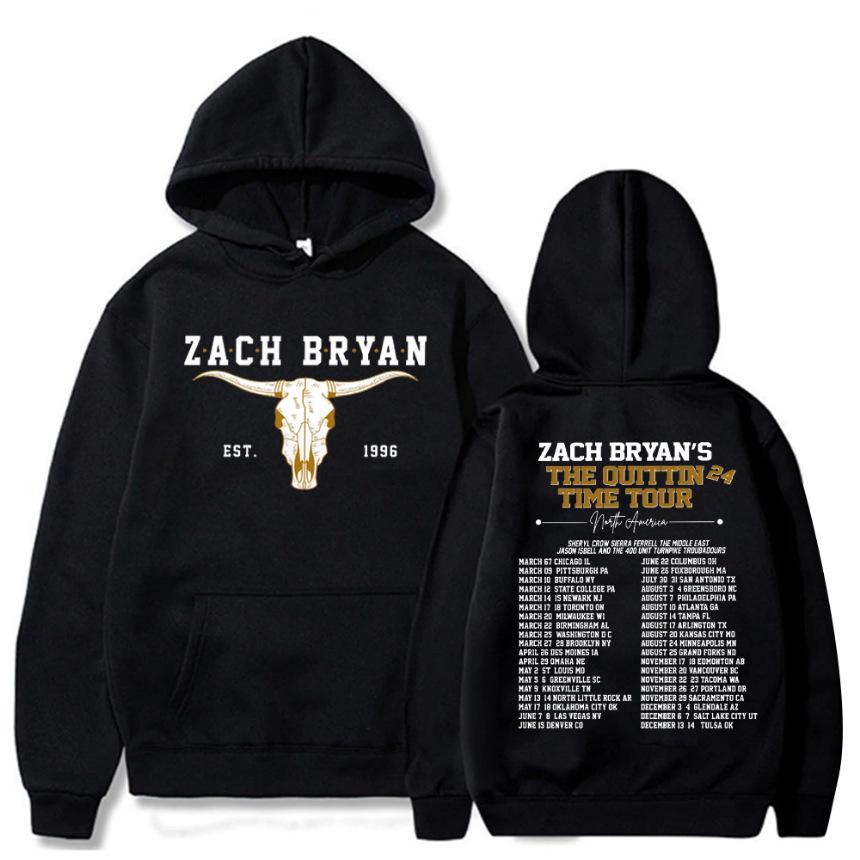 Setwear Zach Bryan The Quittin Time Tour  Hoodie Merch