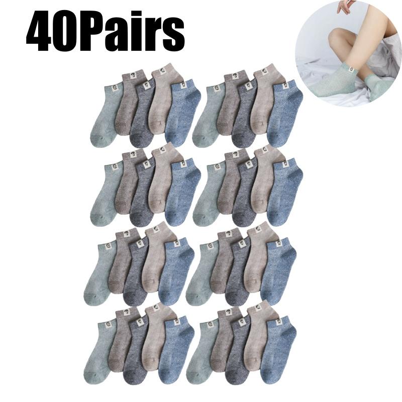 Men Summer Thin Cotton Mesh Breathable Socks Sports Casual Fashion Label Short Tube Boat Socks for Men Comfortable Lightweight