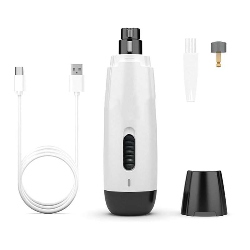 

M-Modern-Dog Nail Trimmer Rechargeable Mini Precision Electric Dog Nail Clippers Pet Paws Grooming Smoothing Tool білий