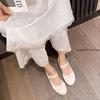 Fashion Plus Size 43 42 Luxury Satin Silk Ballet Shoes Woman Classic Square Toe Bowtie Elastic Band Ballerina Flats Ladies Soft Loafers