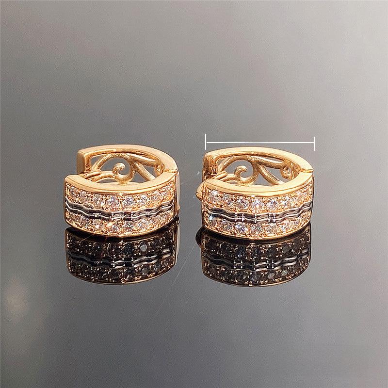 Cao Shi Punk Hip-Hop Zircon Earrings for Men and Women
